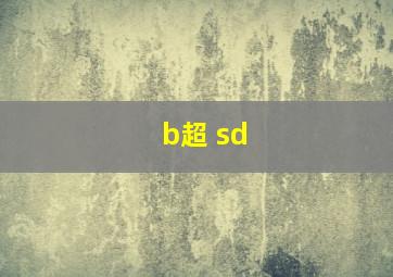 b超 sd